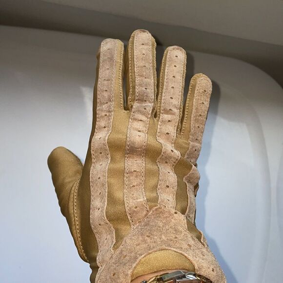Vintage Aris Isotoner tan lined winter gloves - Size Medium - Picture 6 of 8